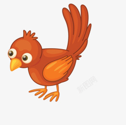 卡通可爱小动物装饰动物头像小鸟素材