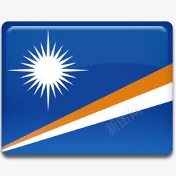 马绍尔群岛国旗图标图标