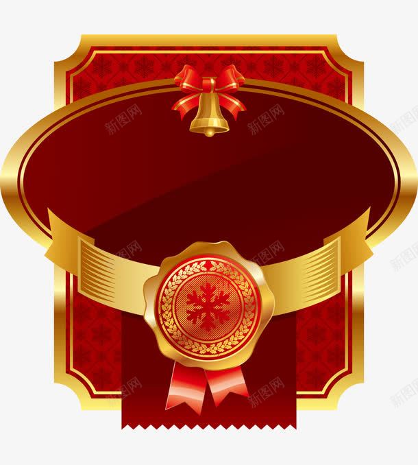 喜庆祝贺卡片蝴蝶结红色华丽png_新图网 https://ixintu.com 喜庆 祝贺卡片 红色