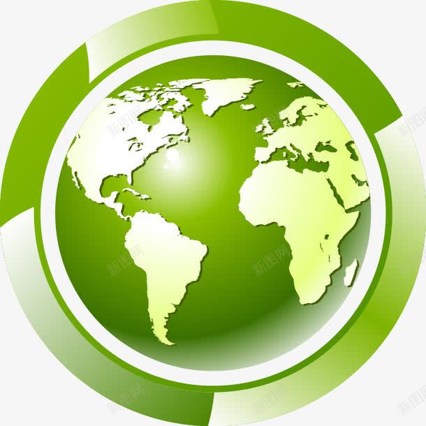 抽象绿色地球仪图案png免抠素材_新图网 https://ixintu.com 图案 抽象 绿色地球仪