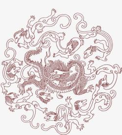 中国古典文化龙图形素材
