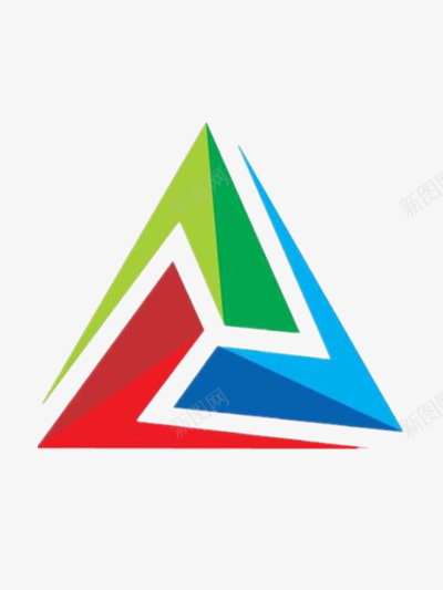 三角形装饰图案图标png_新图网 https://ixintu.com 三色 三角形 图标装饰图案 彩色