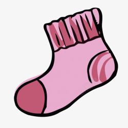 粉色棉袜矢量图素材