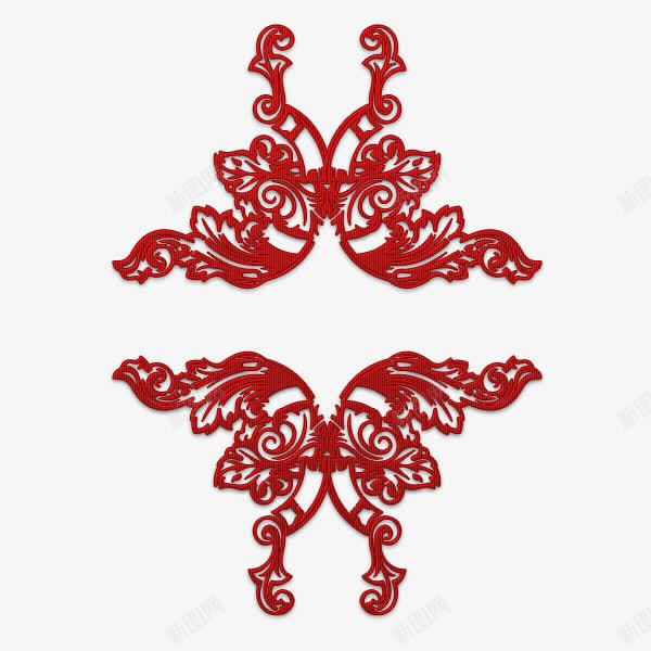 红色花纹欧式花纹装饰png免抠素材_新图网 https://ixintu.com 欧式 红色 花纹 装饰