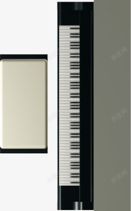 黑白琴键创意png免抠素材_新图网 https://ixintu.com 创意 琴键 设计 黑白
