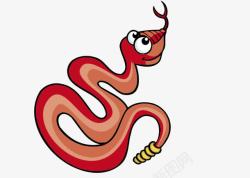 卡通蛇类红蛇素材