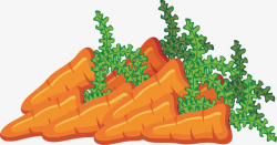 扁平蔬菜水果卡通胡萝卜矢量图高清图片