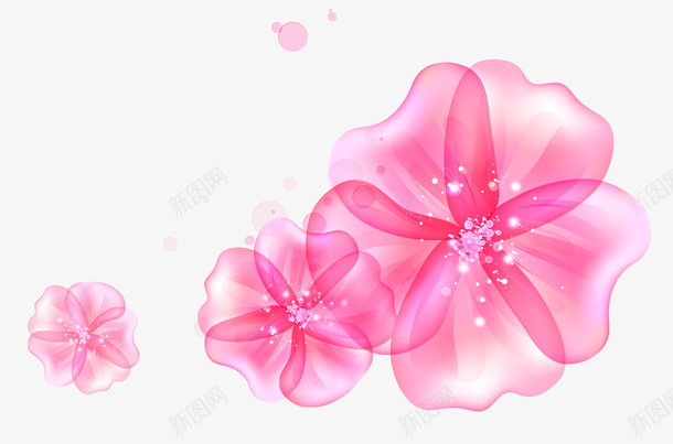 梦幻粉色花朵元素png免抠素材_新图网 https://ixintu.com 暖色渐变 渐变 渐变花朵 粉色渐变 粉色花朵 花朵矢量 花朵设计