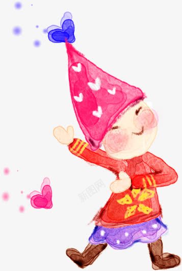 爱心帽子创意手绘儿童png免抠素材_新图网 https://ixintu.com 儿童 创意 帽子 爱心