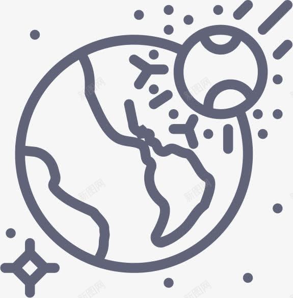 小行星影响OutlineSmashicons图标png_新图网 https://ixintu.com Asteroid Impact 小行星 影响