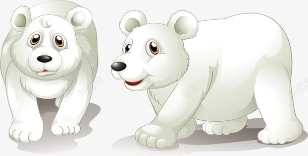 手绘北极熊png免抠素材_新图网 https://ixintu.com 动物 北极熊 手绘