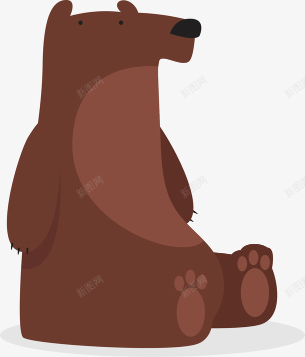 卡通灰熊png免抠素材_新图网 https://ixintu.com 卡通动物 卡通手绘 卡通灰熊 水彩画 装饰图案