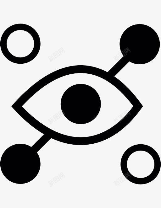 眼用直线和圆图标png_新图网 https://ixintu.com 圆 标志 看 眼 眼球