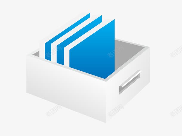 收纳盒png免抠素材_新图网 https://ixintu.com 整齐 矢量收纳盒 纸类 蓝色