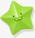 绿色小星星png免抠素材_新图网 https://ixintu.com 卡通星星 绿色 装饰元素