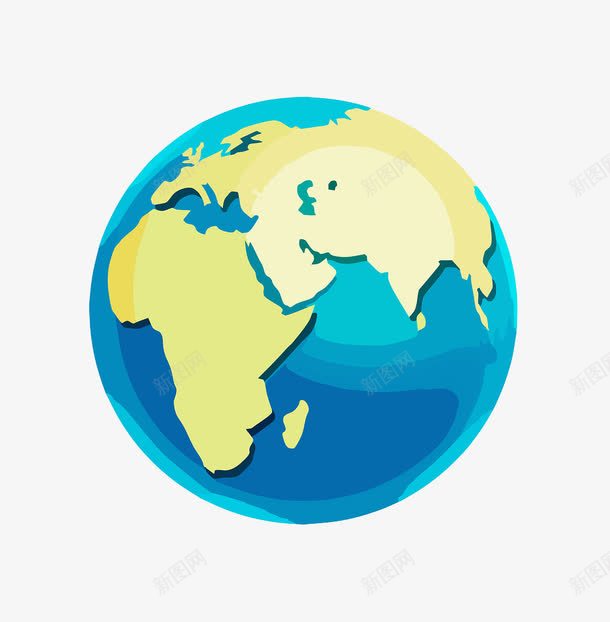 蓝色的地球png免抠素材_新图网 https://ixintu.com PNG 地球 板块 蓝色