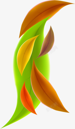 可爱树叶矢量图素材