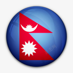 国旗尼泊尔对世界标志图标素材