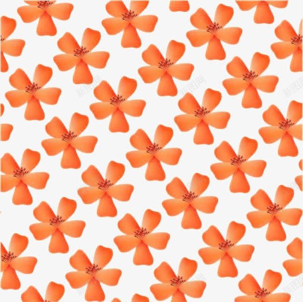 橙色五花瓣花朵图案png免抠素材_新图网 https://ixintu.com 暖色 橙色 纹理 背景 装饰