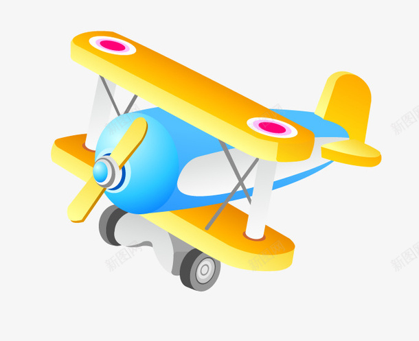 彩色玩具png免抠素材_新图网 https://ixintu.com 儿童 卡通 玩具 玩具飞机 飞机