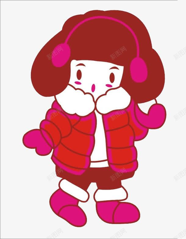 穿着大棉衣的可爱女孩png免抠素材_新图网 https://ixintu.com 卡通 可爱 女孩 棉衣