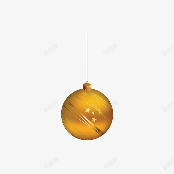 金色圆形圣诞球球png免抠素材_新图网 https://ixintu.com 免扣图片 圆形 圣诞球球 素材 金色