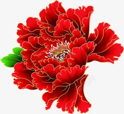 红色玫瑰花展架素材
