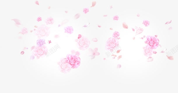 粉色花朵梦幻插图png免抠素材_新图网 https://ixintu.com 插图 梦幻 粉色 花朵