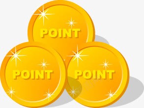 pointpng免抠素材_新图网 https://ixintu.com 卡通 装饰 金币 黄色