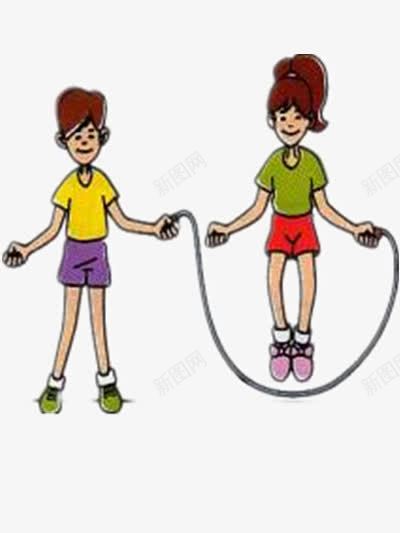 小孩在跳绳png免抠素材_新图网 https://ixintu.com 人物 卡通 可爱 彩色