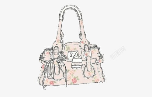 手绘包包展架png免抠素材_新图网 https://ixintu.com 包包 设计