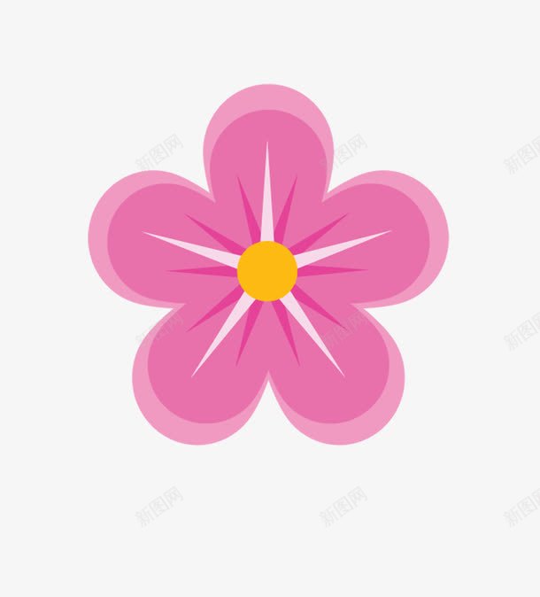 手绘花朵png免抠素材_新图网 https://ixintu.com 手绘 手绘画 粉色的花 花