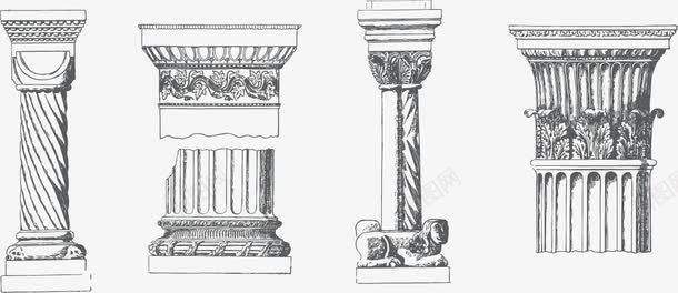 手绘石柱png免抠素材_新图网 https://ixintu.com 手绘 石柱 神殿柱子
