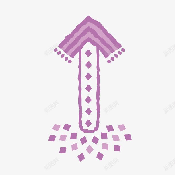 油彩向上紫色箭头箭号png免抠素材_新图网 https://ixintu.com 向上 油彩 箭号 箭头 紫色