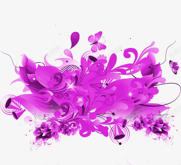 中国风紫色手绘植物花朵png免抠素材_新图网 https://ixintu.com 中国风 手绘 植物 紫色 花朵