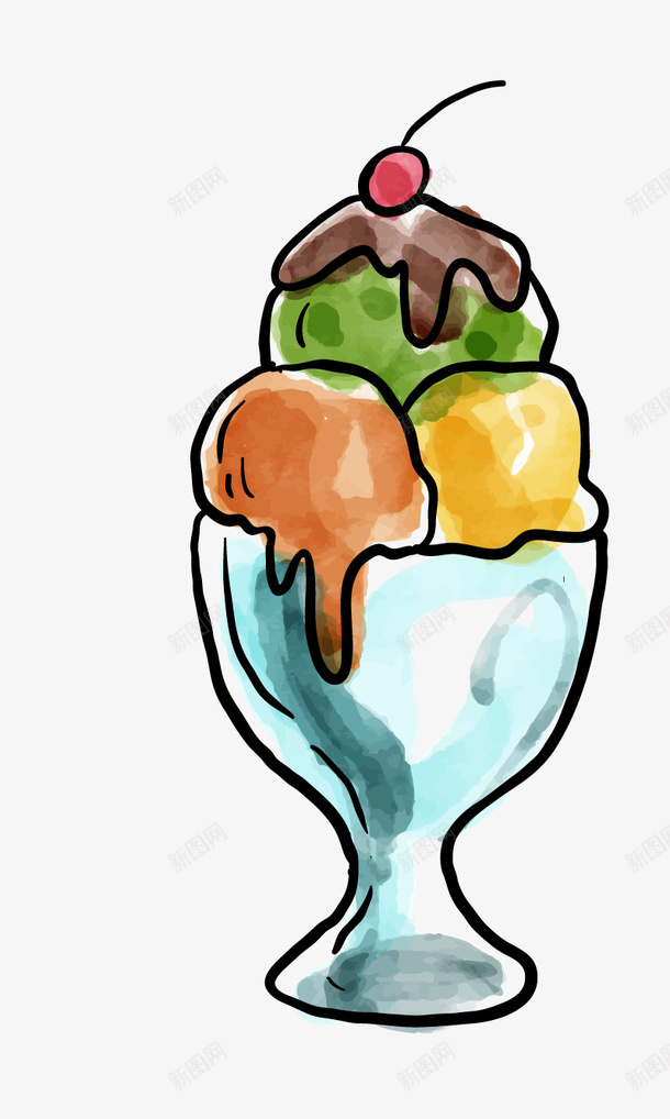 手绘巧克力水果冰淇淋矢量图eps免抠素材_新图网 https://ixintu.com 冰淇淋 创意 巧克力 巧克力水果冰淇淋 手绘巧克力水果冰淇淋 水果 矢量图