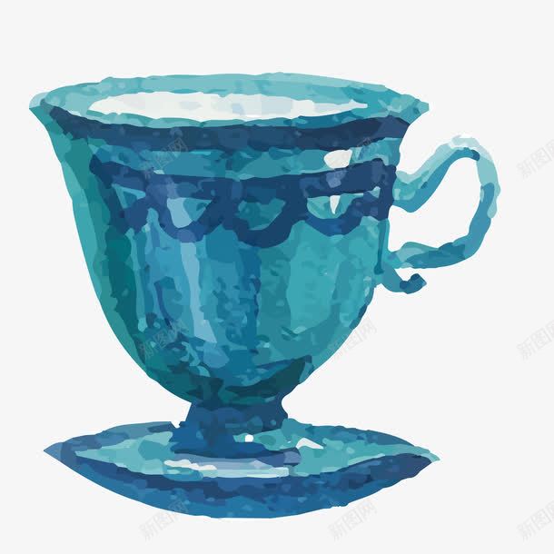 蓝色水杯png免抠素材_新图网 https://ixintu.com 容器 水杯 素材 蓝色