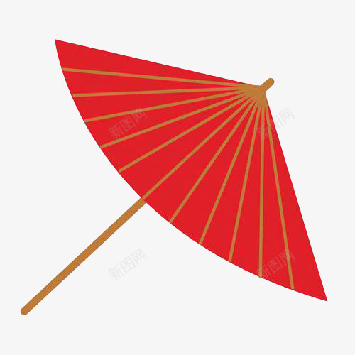 古风红色伞png免抠素材_新图网 https://ixintu.com 伞 油纸 素材 红色