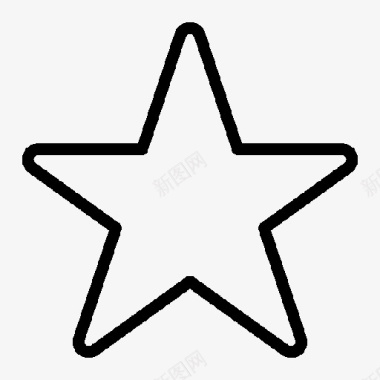 空心五角星标志图标图标