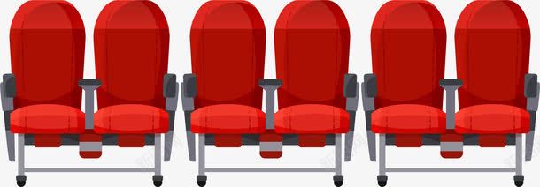 手绘红色座椅png免抠素材_新图网 https://ixintu.com 家具 手绘 红色座椅