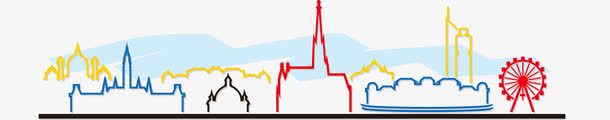 线条城市png免抠素材_新图网 https://ixintu.com 国家 线条