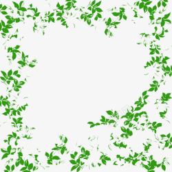 绿色花朵植物手绘边框素材
