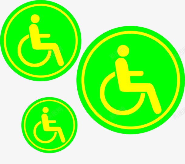 残疾图标png_新图网 https://ixintu.com 免抠素材 关爱残疾人 图标 设计素材