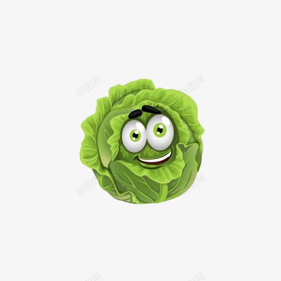 新鲜蔬菜png免抠素材_新图网 https://ixintu.com 包菜 卡通 绿色 蔬菜