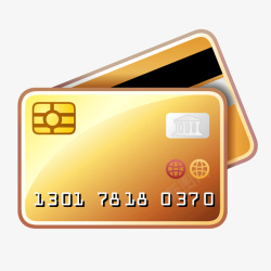 金色商务信用卡银行卡矢量图素材