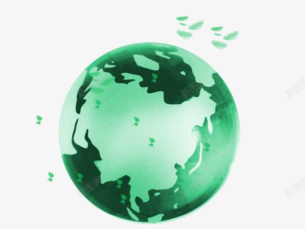 绿色地球立体3dpng免抠素材_新图网 https://ixintu.com 3d 3d素材 地球 立体 立体素材 绿色 边缘装饰