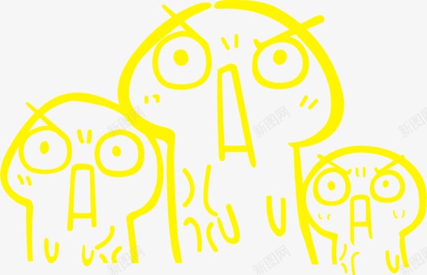 卡通黄色表情动物活动png免抠素材_新图网 https://ixintu.com 动物 卡通 活动 表情 黄色