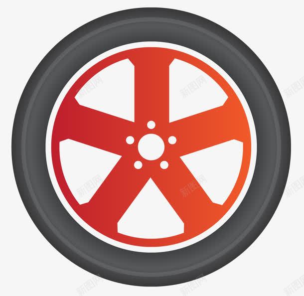 圆形红色轮毂配件png免抠素材_新图网 https://ixintu.com 卡通配件 汽车零配件 矢量配件 红色 红色配件 轮毂配件 零配件