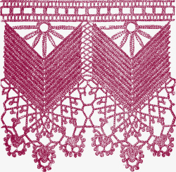 窗帘缠绕蕾丝花边矢量图素材