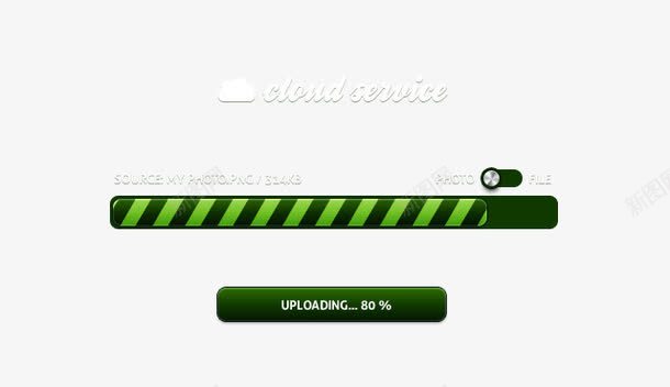 绿色进度条png免抠素材_新图网 https://ixintu.com 绿色 网页设计 进度条